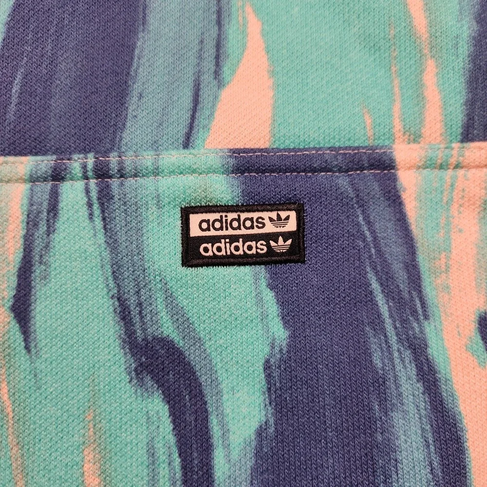 Adidas Hoodie Sweatshirt Mens Small Pink Blue Vapor RYV Yeezy Pastel Sweater New